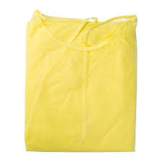 Gown Patient Large Pk/10, Yellow