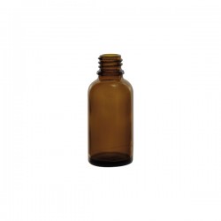 Glass Bottle Narrow Neck, Amber, DIN-18, 10 ML