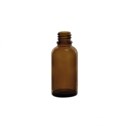 Glass Bottle Narrow Neck, Amber, DIN-18, 20ML