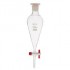 SEPARATORY FUNNEL, CONICAL, WITH PTFE STOPCOCK AND PLASTIC STOPPER, 500 ml
