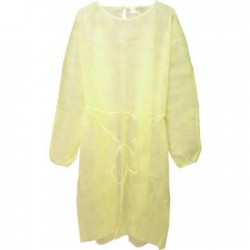 Gown Patient Large Pk/10, Yellow
