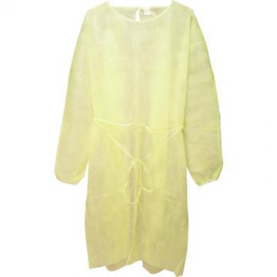 Gown Patient Large Pk/10, Yellow
