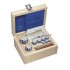 Set of weights, cylindrical, polished stainless steel