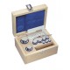Set of weights, cylindrical, polished stainless steel Set of weights, cylindrical, polished stainless steel