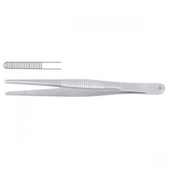 English Model Dressing Forcep Length = 12.5 cm / 5", T.O.E
