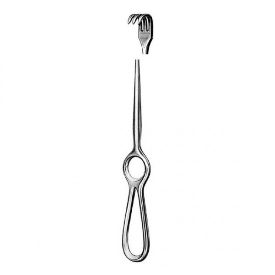 Volkmann Retractor Length = 21.5 cm / 8-1/2", Sharp, 6 Prong