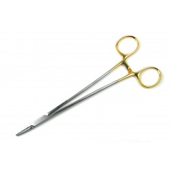 Mayo-Hegar Needle Holder Length = 20 cm / 8", Serration = 0.5 mm, Normal Profile, TC GOLD Mayo-Hegar Needle Holder Length = 20 cm / 8", Serration = 0.5 mm, Normal Profile, TC GOLD