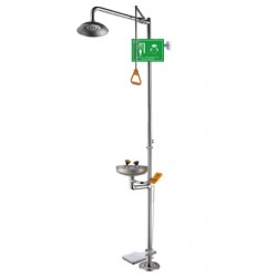 Stainless Steel Emergency Shower & Eye Wash (Foot treadle) Stainless Steel Emergency Shower & Eye Wash (Foot treadle)