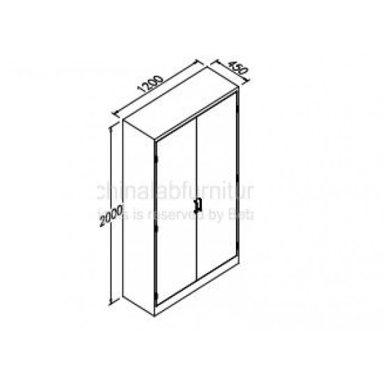 Storage cabinet 1200x450x2000mm