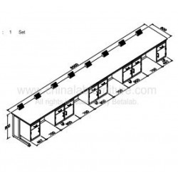 Wall bench 6500X900X900mm