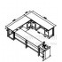 Wall bench 4000+2350+2930X 750X900MM