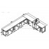 Wall bench 4400+4050X750X900MM
