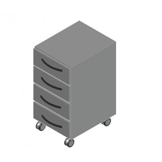 Mobile cabinet with 4 drawers 500X550X850mm