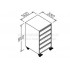 Mobile cabinet with 5 drawers  500X550X850mm