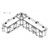 Wall bench (2350+3600)*750*900mm