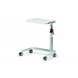 Overbed table on casters