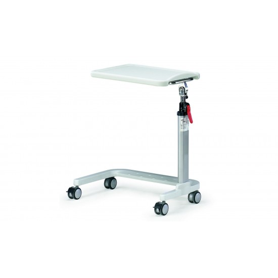 Overbed table on casters