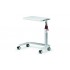 Overbed table on casters