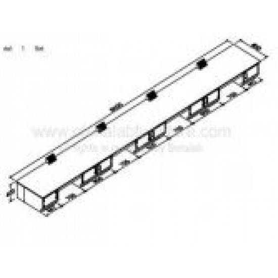 Wall bench 6500*800*400mm
