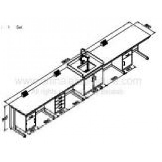 Wall bench 5800*800*900mm