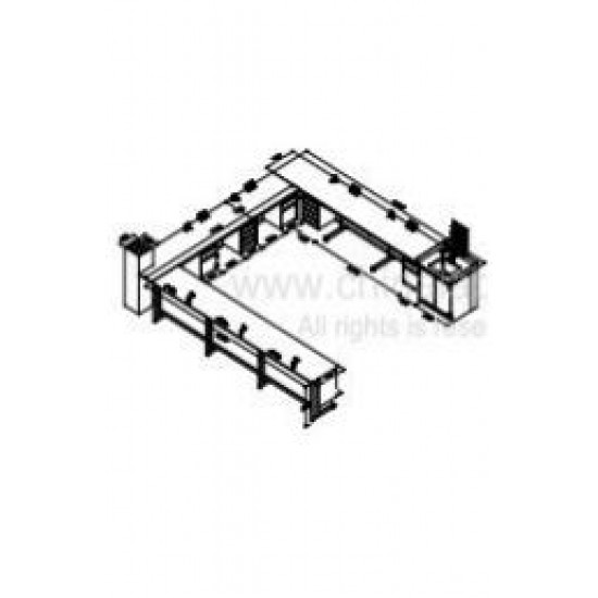 Wall bench (4500+4150+5000)* 750*900mm