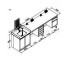 Wall bench 3300*750*900mm