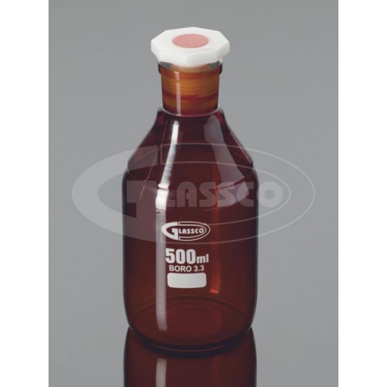 Bottles, Reagent Narrow Mouth, Amber Glass  500ML