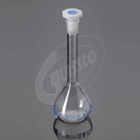 Volumetric Flasks, Clear Glass, Class-B, With PE Stopper, ISO 25ML 10/19