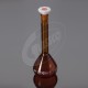 Volumetric Flasks, Amber Glass, Class-B, With PE Stopper, ISO