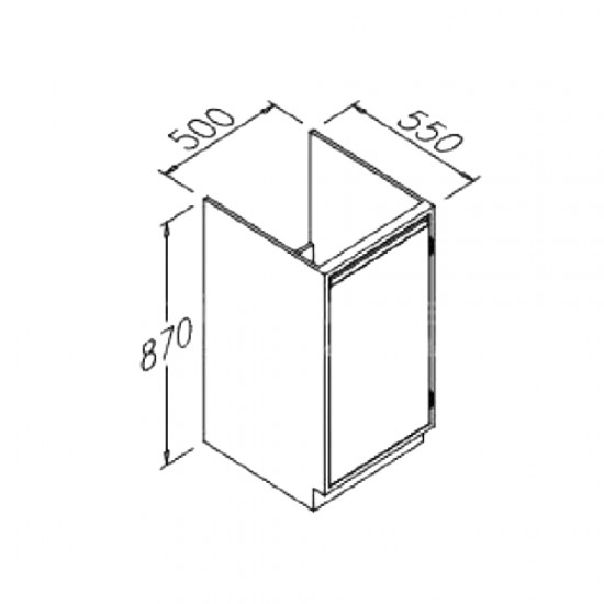 Base Cabinets Sink left 500X550X870mm