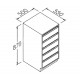Base Cabinets with 5 drawers 500X550X870