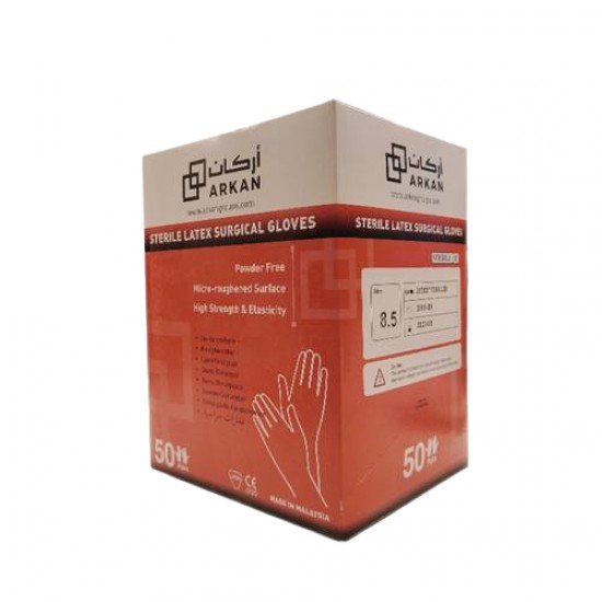 Surgical Gloves Latex, Size 8.5 CM, 50 Pairs