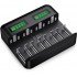 LCD Universal Battery Charger - 8 Bay AA AAA C D