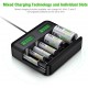 LCD Universal Battery Charger - 8 Bay AA AAA C D
