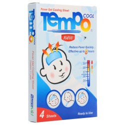 Tempo Cool Fever Reducing Compress - 4 Sheet Tempo Cool Fever Reducing Compress - 4 Sheet