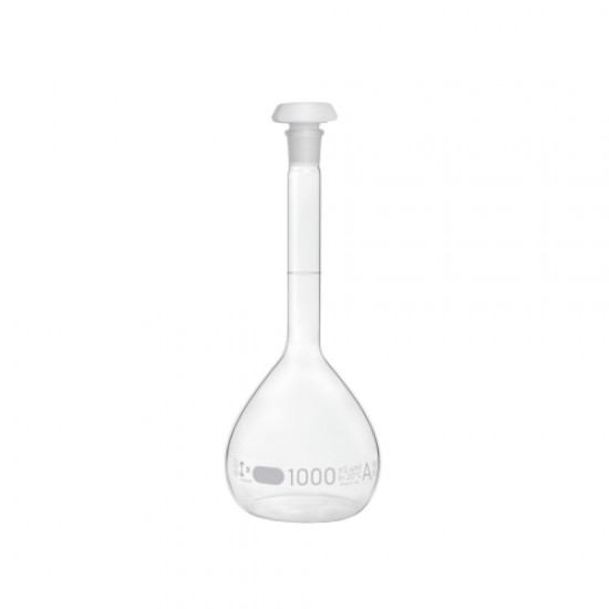 Volumetric Flask, Class A, batch certificate, 1000 mL