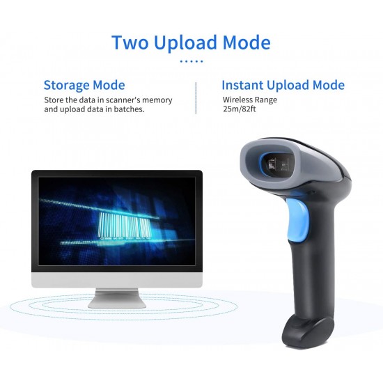 Handheld Barcode Scanner 1D 2D QR Code Scanner 2.4G