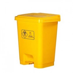 Dustbin With Biohazards Signage