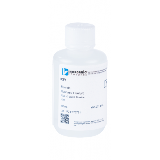Fluoride 1000ug/mL, 125 ML