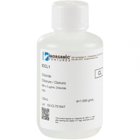 Chloride 1000ug/mL, 125 ML Chloride 1000ug/mL, 125 ML