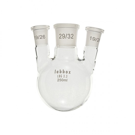 Flask, Round Bottom With Three Necks (Parallel), 500 ML