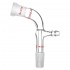 Glass Vacuum Take Off Adapter, 105 Degree Bent, Short Stem with Joints