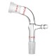 Glass Vacuum Take Off Adapter, 105 Degree Bent, Short Stem with Joints