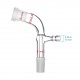 Glass Vacuum Take Off Adapter, 105 Degree Bent, Short Stem with Joints