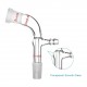 Glass Vacuum Take Off Adapter, 105 Degree Bent, Short Stem with Joints