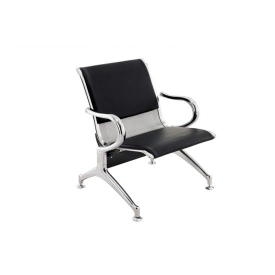 Single vistos chair with steel and leather