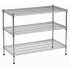 Store shelves Metal, stainless steel, 2 m high, containing 3 shelves