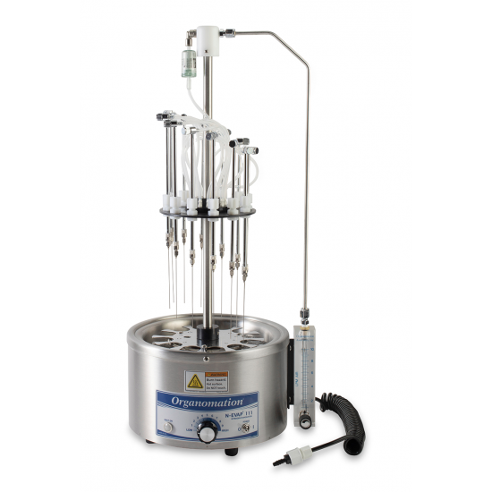 N-EVAP 12 Position Blowdown Nitrogen Evaporator with Water Bath, 240V N-EVAP 12 Position Blowdown Nitrogen Evaporator with Water Bath, 240V
