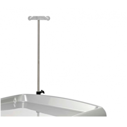 Iv pole w/2 adj. Plastic hooks