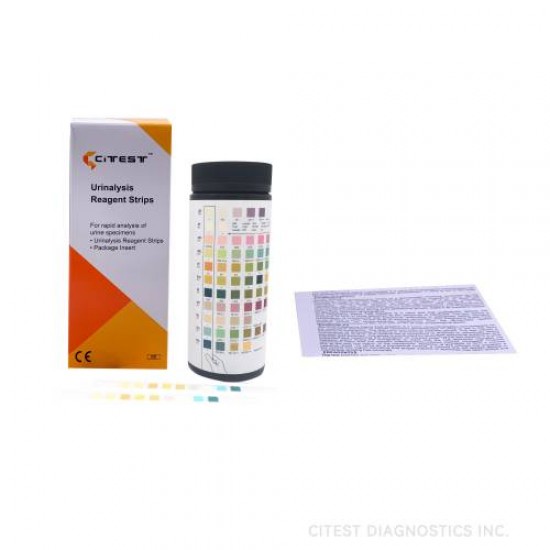 Urinalysis Reagent Dipsticks - 10 parameters, 100 strip/via
